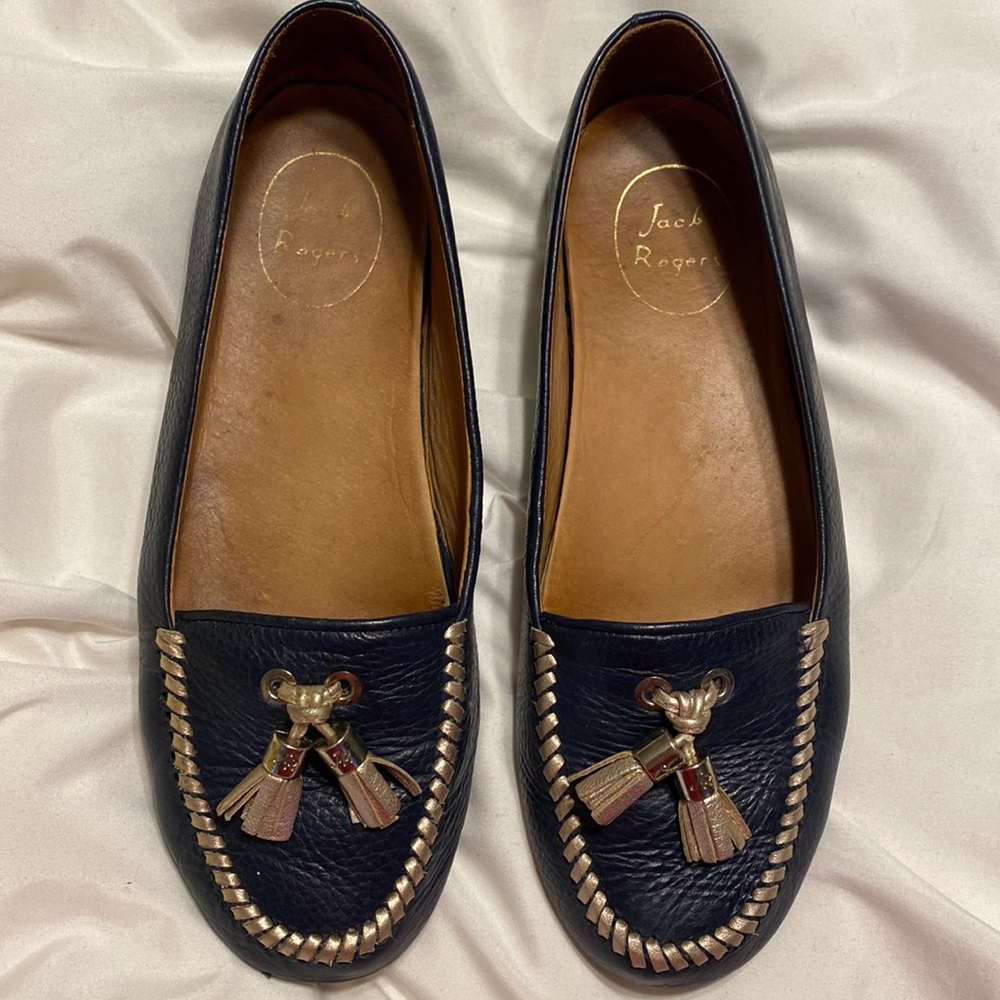 Jack Rogers Navy Loafers